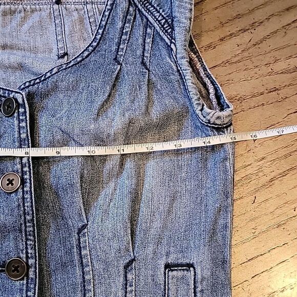 XS DKNY denim short jumpsuit - Picture 6 of 9